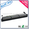 UTP FTP cat6 rj45 panel de conexiones de 24 puertos / 110 krone doble panel de conexiones de IDC cat5e / 19 pulgadas 1U de montaje en pared systimax patch panel